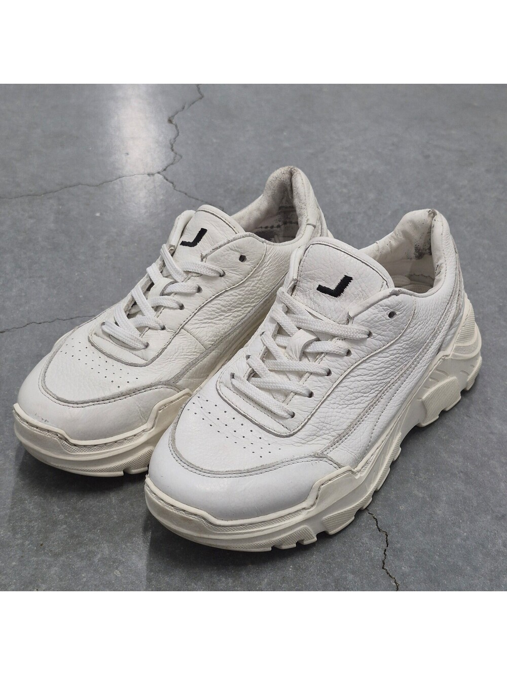 Joshua Sanders White Leather Sneakers